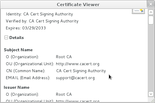 Certificate viewer